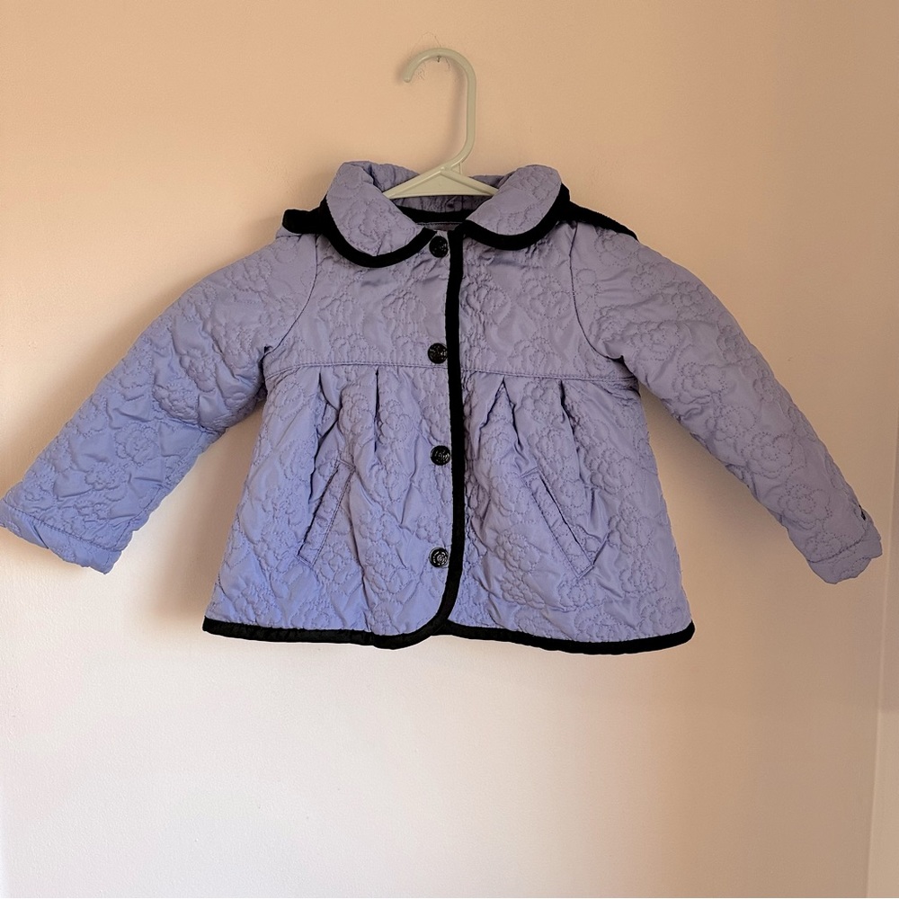 London Fog Hooded Purple Toddler Girls Coat Size 24M